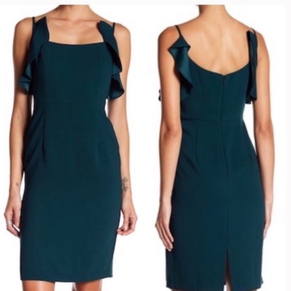 Nanette Lepore Evergreen Holiday Ruffle StrapDress - Picture 2 of 6